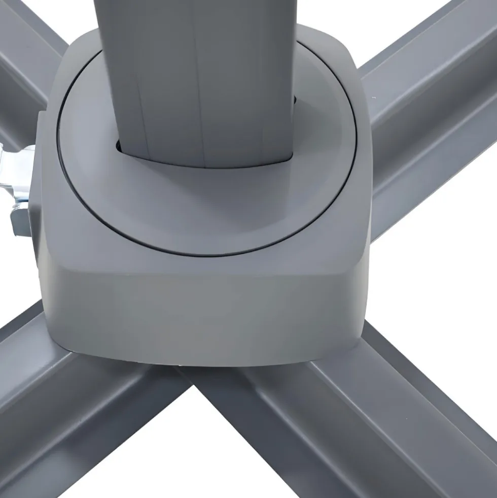 VEYA Parasol carré déporté en aluminium 3x3m