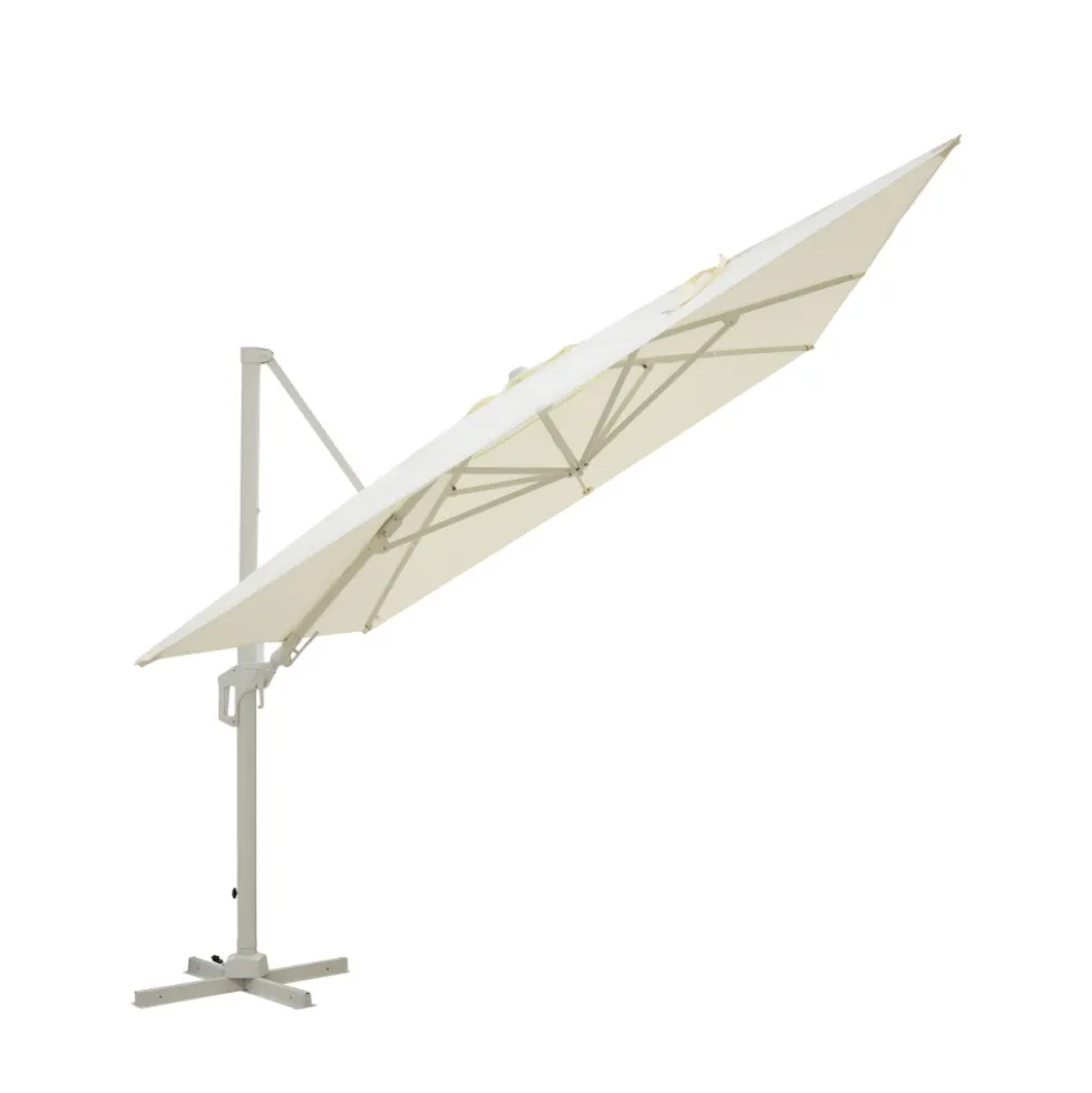 VEYA Parasol rectangulaire déporté en aluminium 3x4m