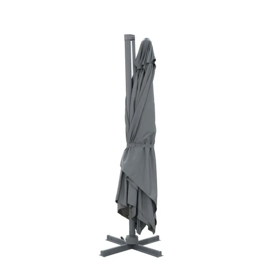 VEYA Parasol rectangulaire déporté en aluminium 3x4m