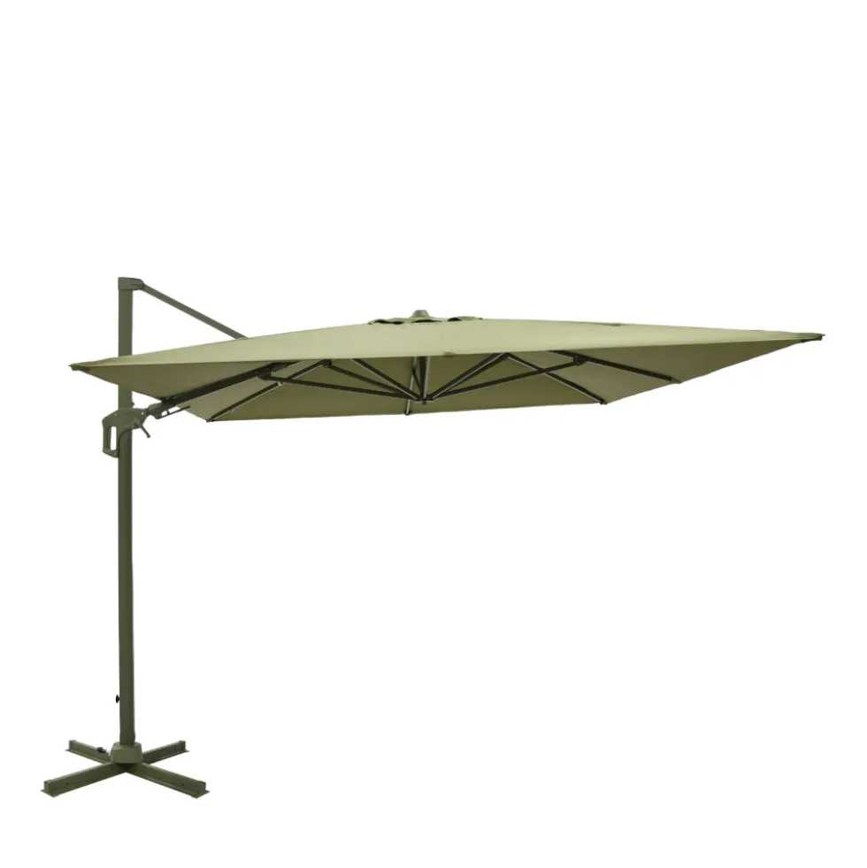 VEYA Parasol rectangulaire déporté en aluminium 3x4m