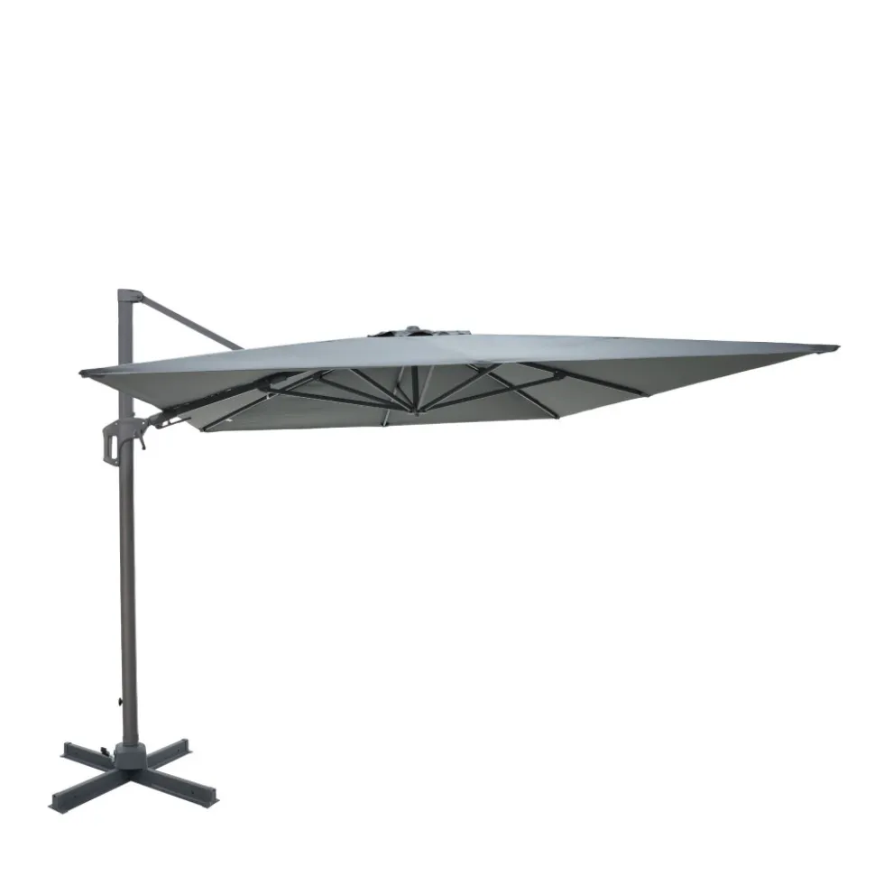 VEYA Parasol rectangulaire déporté en aluminium 3x4m