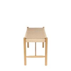 VICTOR Banc en corde tressée et bois L90cm