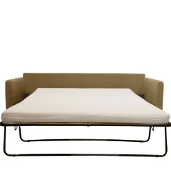 VILLABON Canapé convertible 4 places en tissu pieds épingles noirs