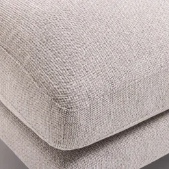 VILLABON Pouf en tissu pieds épingles noirs