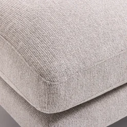 VILLABON Pouf en tissu pieds bois foncé