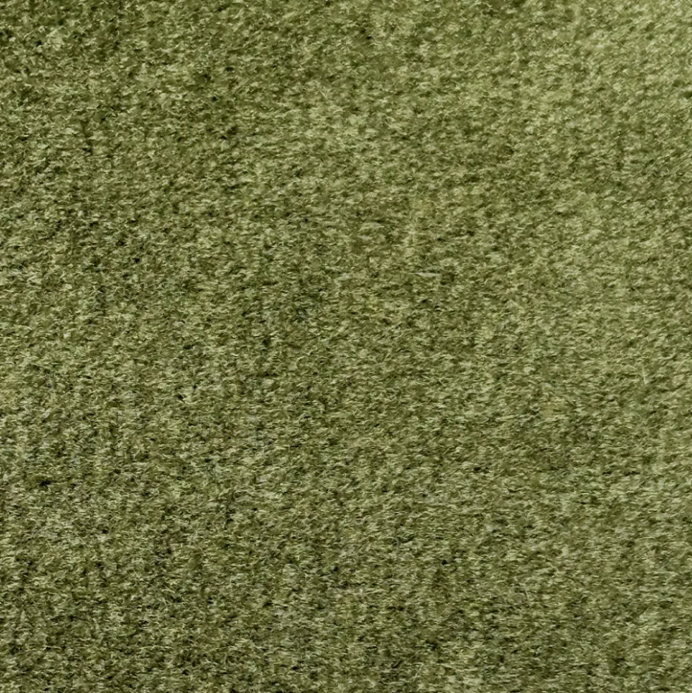 VILLABON Pouf en velours pieds épingles noirs