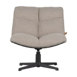 VINNY Fauteuil pivotant en tissu bouclette
