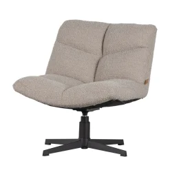 VINNY Fauteuil pivotant en tissu bouclette