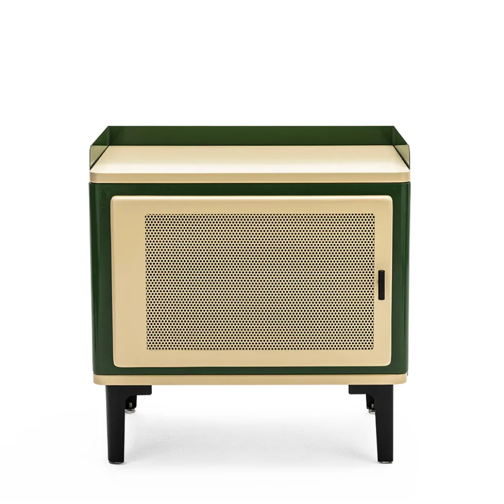 VINTAGIO Table de chevet 1 porte en métal