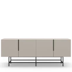 VINTARA Buffet 4 portes en bois et métal L200cm