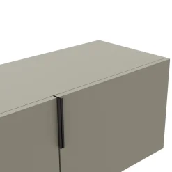 VINTARA Meuble TV 4 portes en bois et métal L200cm