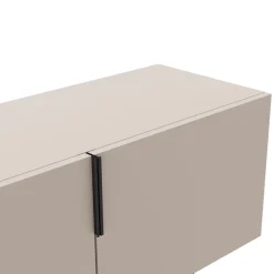 VINTARA Meuble TV 4 portes en bois et métal L200cm