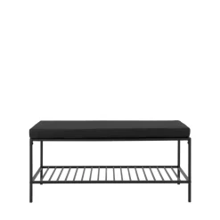 VITA Banc en tissu et métal avec étagère L100cm