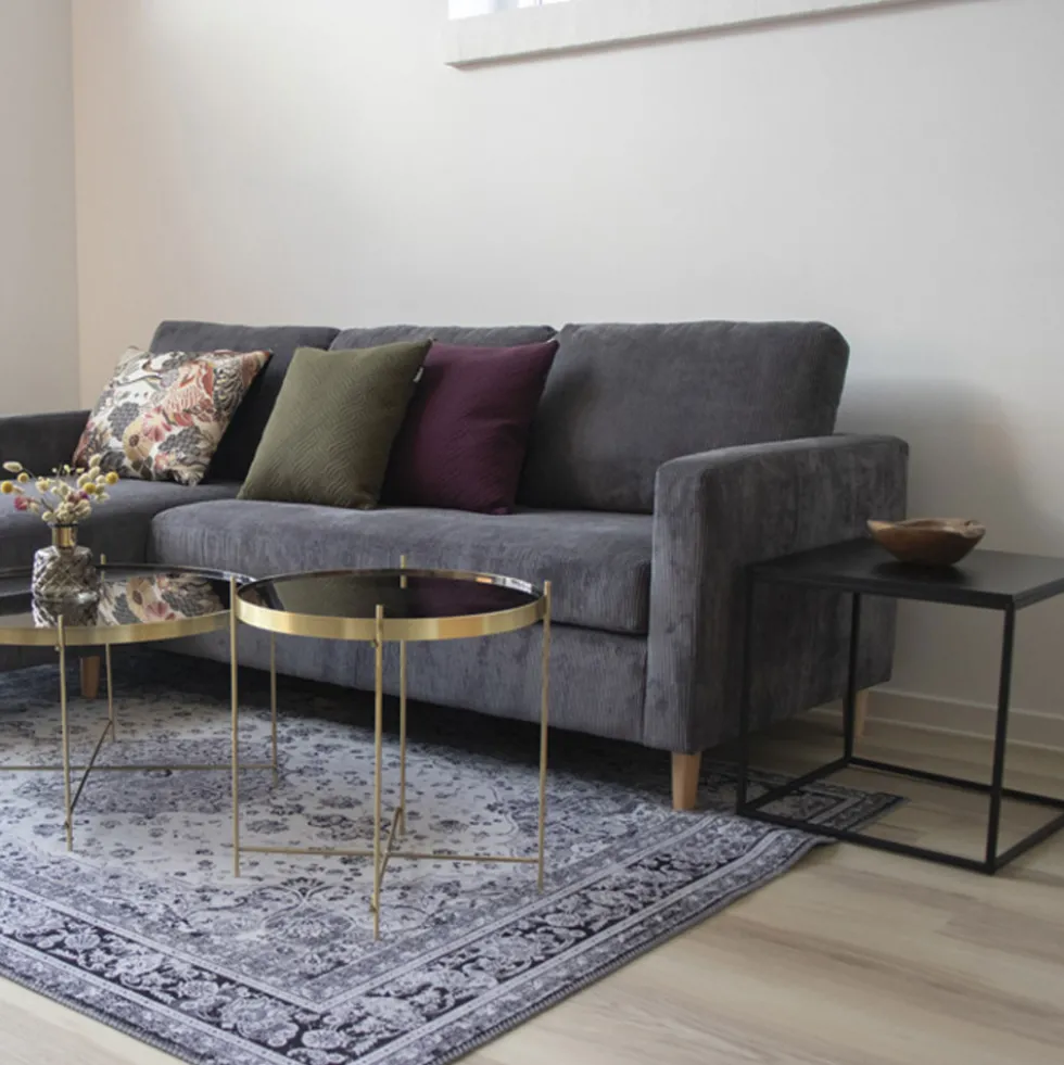 VITA Table d'appoint en métal et bois