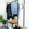 VITA Vestiaire d’entrée en bois et métal avec 2 étagères