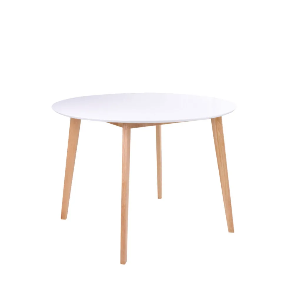 VOJENS Table à manger 2 personnes ronde en bois