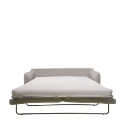 VORNAY Canapé convertible express 3 places en tissu pieds bois foncé
