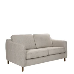 VORNAY Canapé convertible express 3 places en tissu pieds bois foncé
