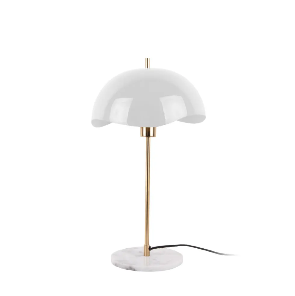 WAVED DOME Lampe à poser en métal et marbre