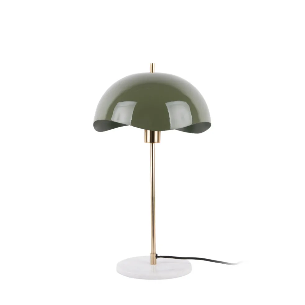 WAVED DOME Lampe à poser en métal et marbre