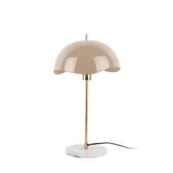 WAVED DOME Lampe à poser en métal et marbre