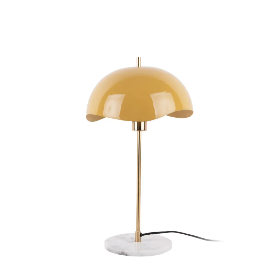 WAVED DOME Lampe à poser en métal et marbre