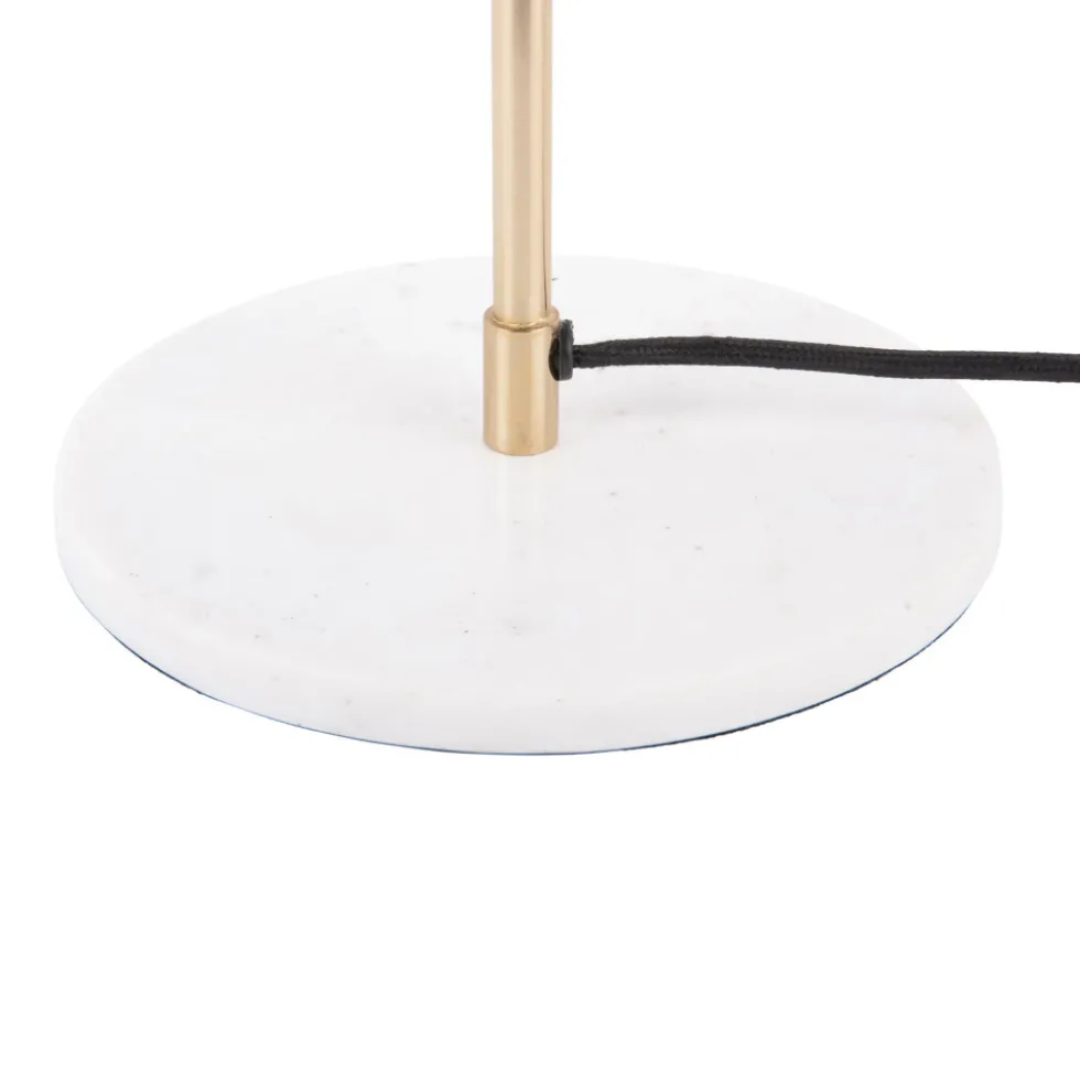 WAVED DOME Lampe à poser en métal et marbre