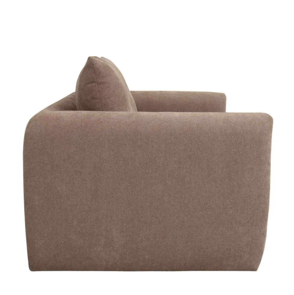 WIAME Canapé droit 2,5 places en tissu style contemporain