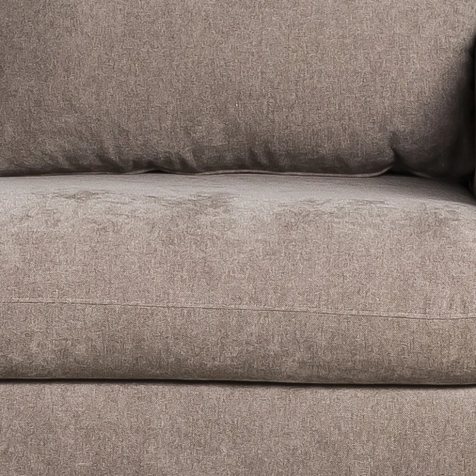 WIAME Canapé droit 2,5 places en tissu style contemporain