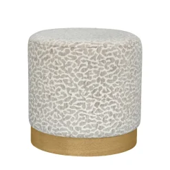WILD Pouf rond en tissu imprimé animal ø40cm