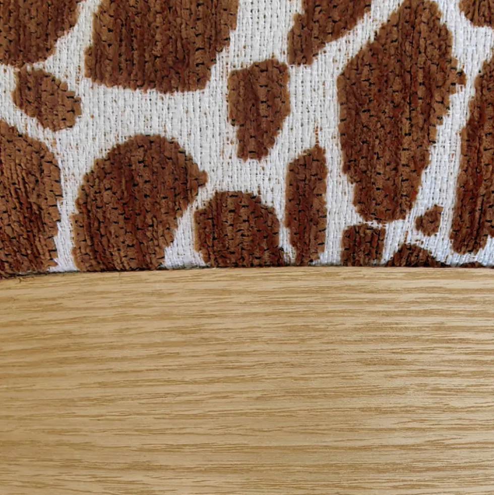 WILD Pouf rond en tissu imprimé animal ø40cm