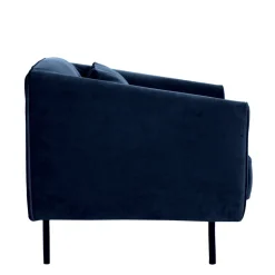 WINSEN Fauteuil en velours pieds droits en métal