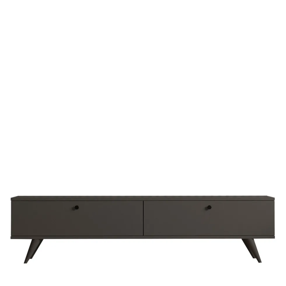 YARA Meuble TV 2 portes en bois L160cm