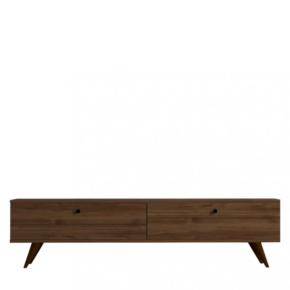 YARA Meuble TV 2 portes en bois L160cm