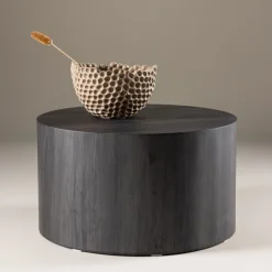 YORK Table basse ronde effet marbre ø80cm