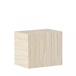 YORK Table d'appoint effet travertin 35x25cm