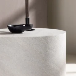 YORK Table d'appoint ronde effet marbre ø50cm
