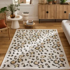 YUMA Tapis contemporain imprimé léopard