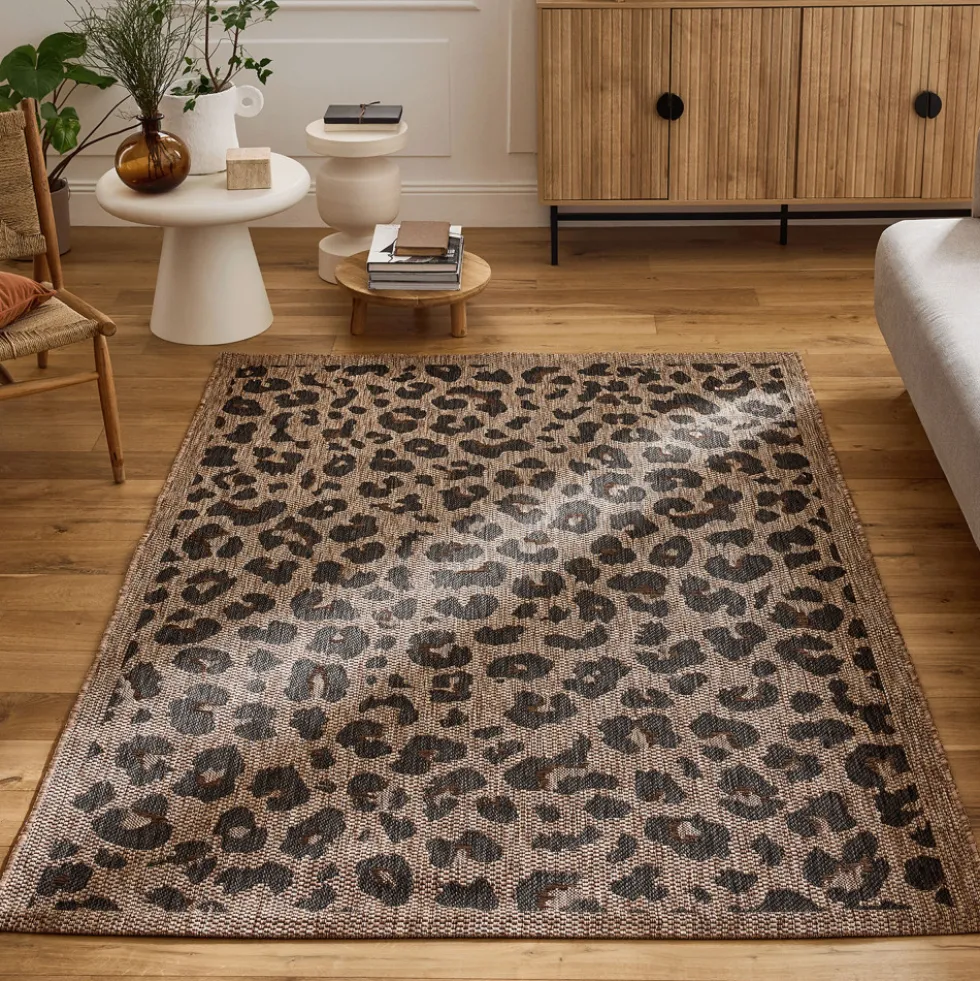 YUMA Tapis contemporain imprimé léopard