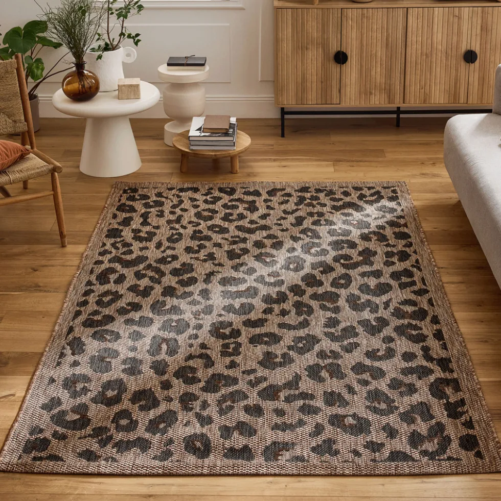 YUMA Tapis contemporain imprimé léopard