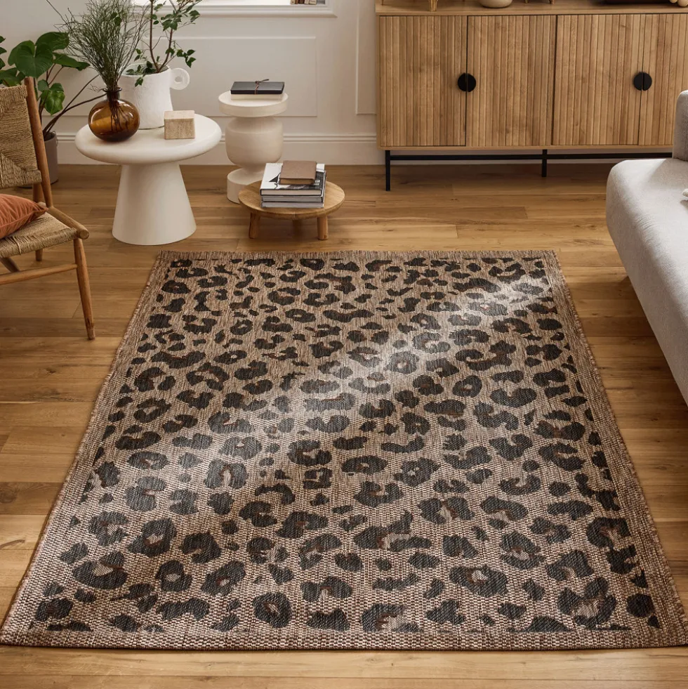 YUMA Tapis contemporain imprimé léopard