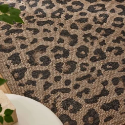 YUMA Tapis contemporain imprimé léopard