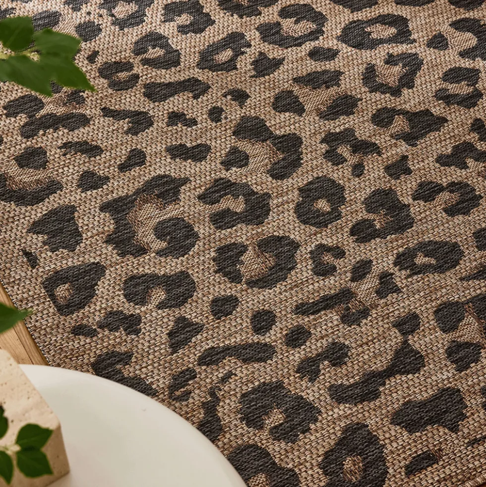 YUMA Tapis contemporain imprimé léopard