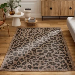 YUMA Tapis contemporain imprimé léopard