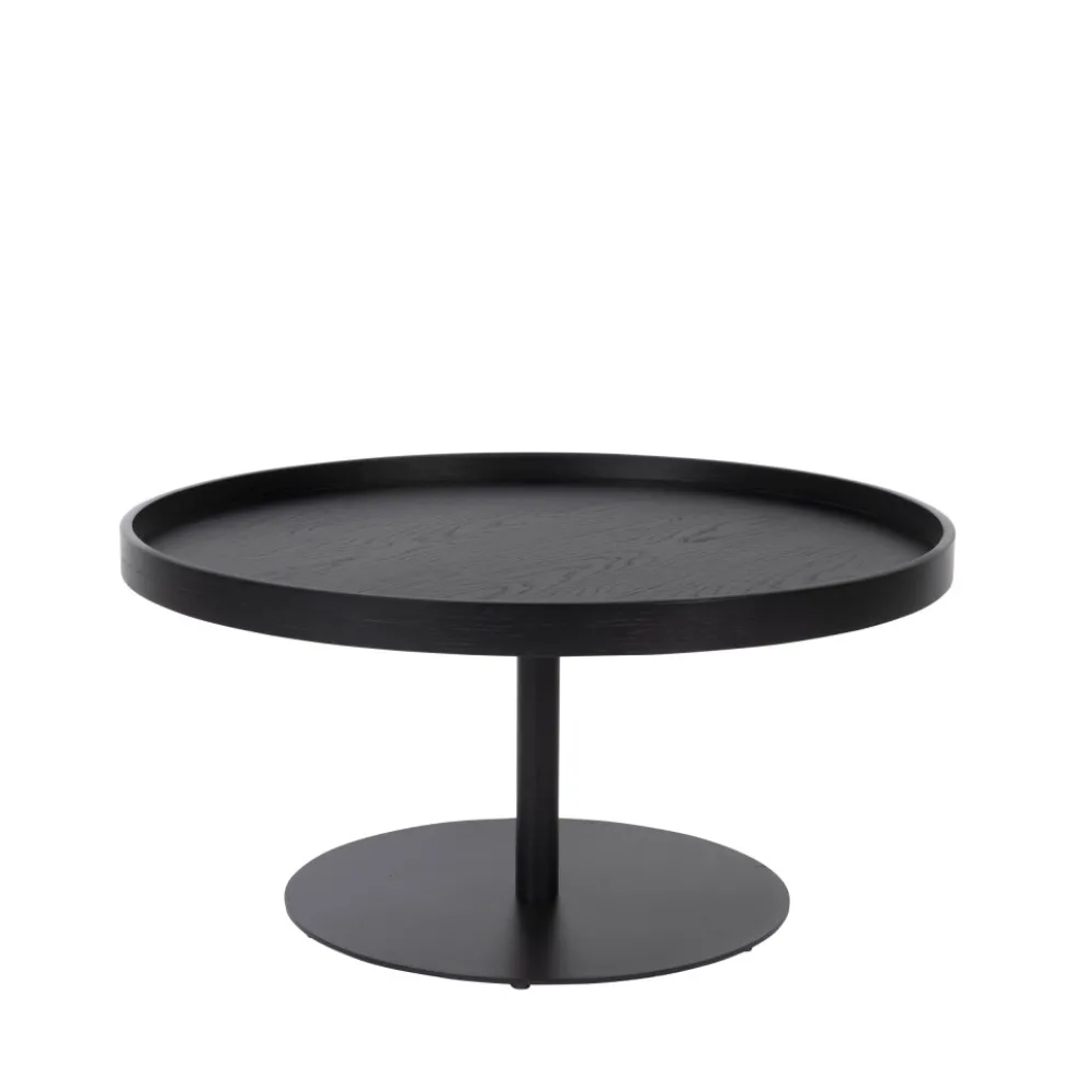 YURI Table basse ronde en bois et métal ø70cm