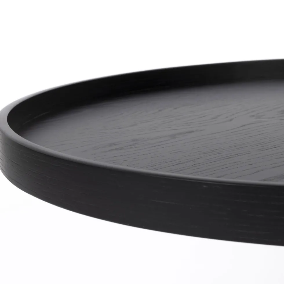 YURI Table basse ronde en bois et métal ø70cm