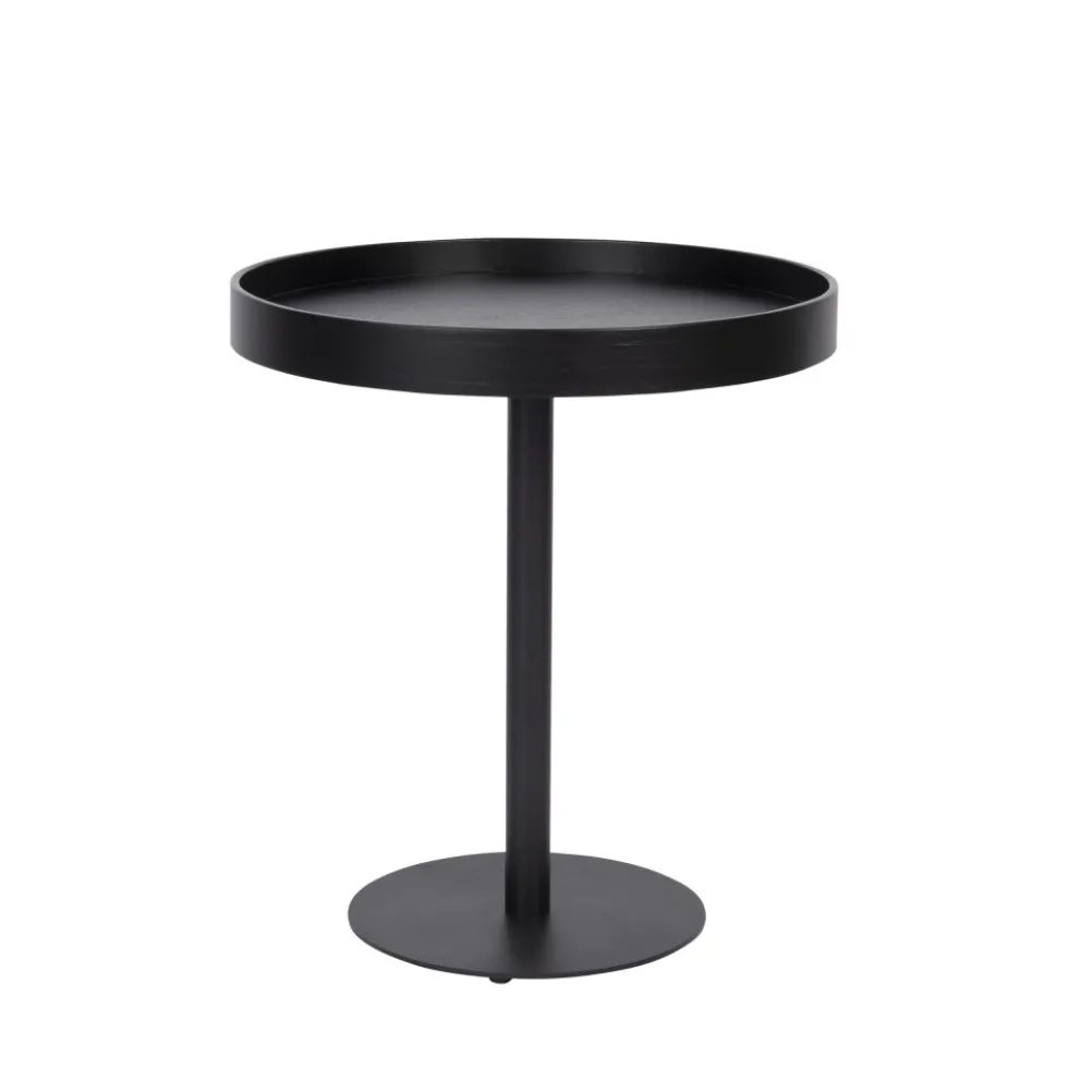 YURI Table d'appoint ronde en bois et métal ø45cm