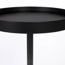 YURI Table d'appoint ronde en bois et métal ø45cm