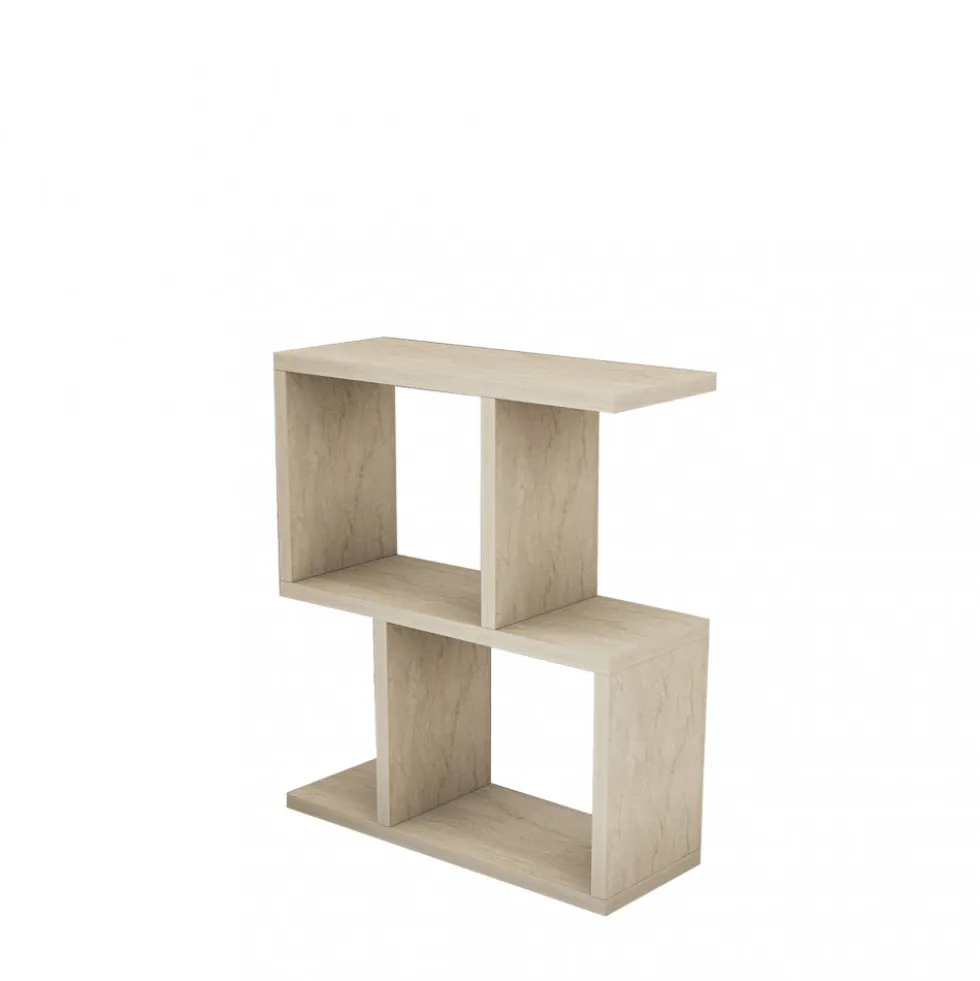 ZED Table d'appoint effet travertin