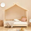 ZENID Lit cabane enfant en bois 70x140cm